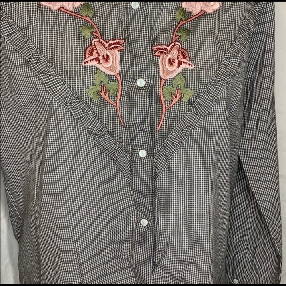 NWT Lucky Brand Western Style Button Up - Picture 4 of 8